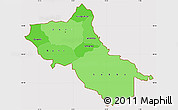 Political Shades Simple Map of Seno, cropped outside