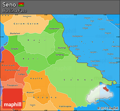 Political Shades Simple Map of Seno