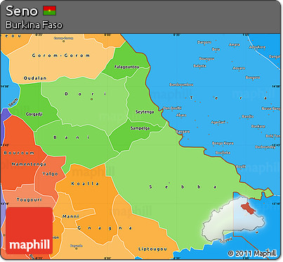 Political Shades Simple Map of Seno