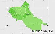 Political Shades Simple Map of Seno, single color outside