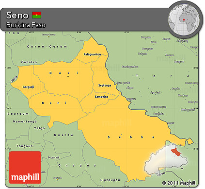 Savanna Style Simple Map of Seno