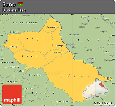 Savanna Style Simple Map of Seno
