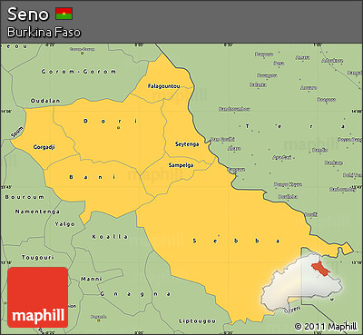 Savanna Style Simple Map of Seno