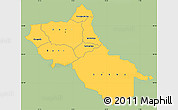 Savanna Style Simple Map of Seno, single color outside