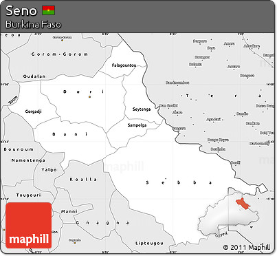 Silver Style Simple Map of Seno