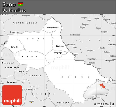 Silver Style Simple Map of Seno