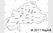 Blank Simple Map of Burkina Faso, cropped outside