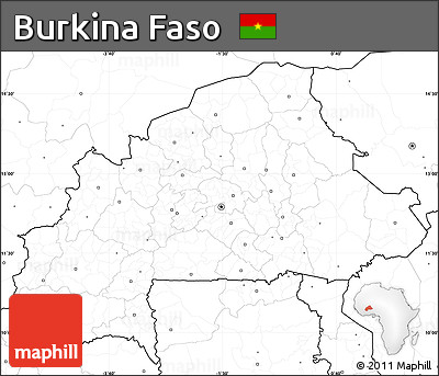 Blank Simple Map of Burkina Faso, no labels