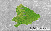 Satellite 3D Map of Sapouy, lighten, desaturated
