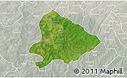 Satellite 3D Map of Sapouy, lighten, semi-desaturated