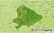 Satellite 3D Map of Sapouy, physical outside