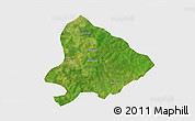 Satellite 3D Map of Sapouy, single color outside