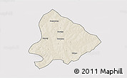 Shaded Relief 3D Map of Sapouy, cropped outside