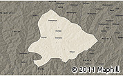 Shaded Relief 3D Map of Sapouy, darken