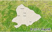 Shaded Relief 3D Map of Sapouy, satellite outside