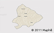 Shaded Relief 3D Map of Sapouy, single color outside