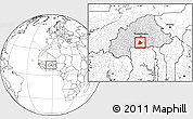 Blank Location Map of Sapouy, highlighted country