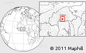 Blank Location Map of Sapouy, highlighted parent region