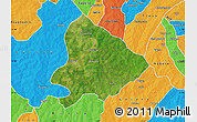 Satellite Map of Sapouy, political outside