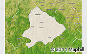 Shaded Relief Map of Sapouy, satellite outside