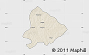 Shaded Relief Map of Sapouy, single color outside