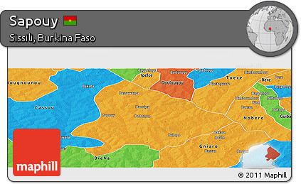 Political Panoramic Map of Sapouy