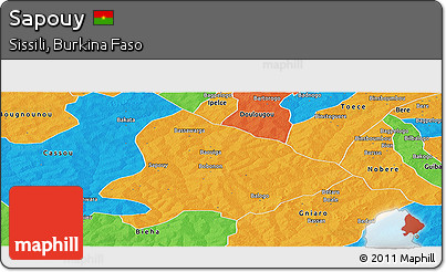 Political Panoramic Map of Sapouy