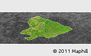 Satellite Panoramic Map of Sapouy, darken, desaturated