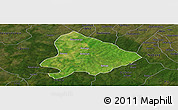 Satellite Panoramic Map of Sapouy, darken