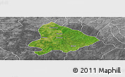 Satellite Panoramic Map of Sapouy, desaturated