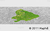 Satellite Panoramic Map of Sapouy, lighten, desaturated