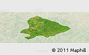 Satellite Panoramic Map of Sapouy, lighten