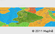 Satellite Panoramic Map of Sapouy, political outside