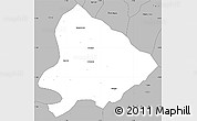Gray Simple Map of Sapouy