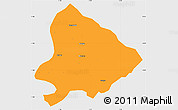 Political Simple Map of Sapouy, single color outside