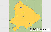 Savanna Style Simple Map of Sapouy, cropped outside