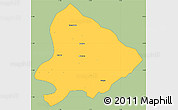 Savanna Style Simple Map of Sapouy, single color outside