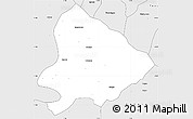 Silver Style Simple Map of Sapouy