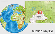 Physical Location Map of Koutougou, highlighted country, highlighted parent region