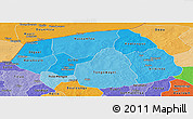 Political Shades Panoramic Map of Soum