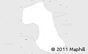 Silver Style Simple Map of Kougny