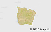 Satellite 3D Map of Toeni, single color outside