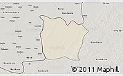 Shaded Relief 3D Map of Toeni, semi-desaturated