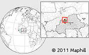 Blank Location Map of Toeni, highlighted country, highlighted parent region