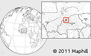 Blank Location Map of Toeni, highlighted parent region