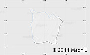 Silver Style Map of Toeni, single color outside