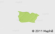 Physical Panoramic Map of Toeni, single color outside