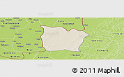 Shaded Relief Panoramic Map of Toeni, physical outside