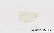Shaded Relief Panoramic Map of Toeni, single color outside
