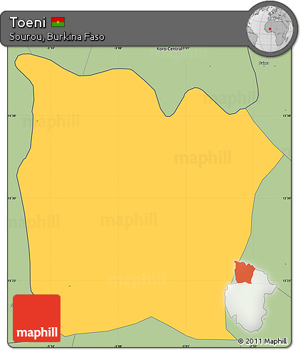 Savanna Style Simple Map of Toeni